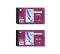 GUTE LINES Ricevute Generiche, Bollettari Quietanze Pagamenti Generici, Libretti Blocchetti Pagamenti, 50 Moduli Autocopianti, Quick Grafiche (2, 17X10CM)