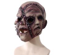Gutecomuik Maschera Horror a 3 Facce per Halloween, Super Morbida, Spaventosa e Spaventosa, Cosplay del Demone Malvagio, Maschera per Travestimento Scherzetto o Scherzetto, Gioco Horror Challenge Game