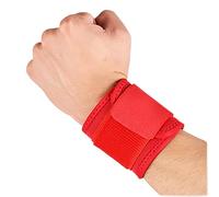 GUTEINTE Polsiera Elastica Supporto per Polso, Polso Fascia Traspirante con Cintura Elastica Allungata e Doppie Chiusura a Strappo, Ideale per Sport, Palestra, Lavoro, sx e dx, 2 pezzi (Rosso)