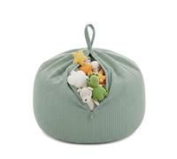Gutekissen® Fodera per pouf di peluche, 85 x 85 x 50 cm, per cameretta dei bambini, organizer per peluche e coperte, tessuto Öko-Tex, con chiusura lampo, colore: verde