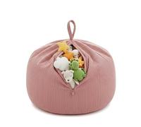 Gutekissen® Fodera per pouf per bambini, 85 x 85 x 50 cm, per la cameretta dei bambini - Organizer per animali di peluche e coperte - Tessuto Öko-Tex, cerniera (Rosa)