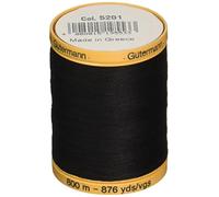 Gutermann 800C-5201 cotone naturale Solidi discussione, Nero