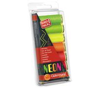 Gutermann Cucire Tutti Filo Set - Neon - Rossi / Gialli / Verdi - 7 Spolette