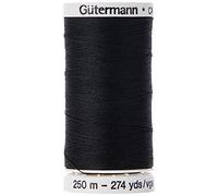 Gutermann, Filo da Cucito, in Poliestere, Nero, 250 m, 5,5 x 2,5 x 2,5 cm