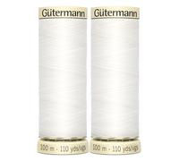 Gutermann - Filo da cucito in poliestere per cucire a mano o a macchina, 2 pezzi, 100 m, colore: bianco 800 GetInStyle Shop