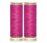 Gutermann - Filo da cucito in poliestere per cucire a mano o a macchina, 2 pezzi, 100 m, colore: rosa acceso 0733 GetInStyle Shop