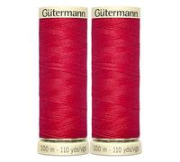 Gutermann - Filo da cucito in poliestere per cucire a mano o a macchina, 2 pezzi, 100 m, colore: rosso cremisi 0156 GetInStyle Shop