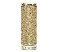 Gutermann Filo di nylon effetto metallico/poliestere, 50 m/55 yd, oro, repellente per parassiti v.203, 331G-024