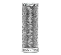 Gutermann, filo metallico Sulky 709760/7009, color argento, per ricamo a macchina, spoletta da 200 m