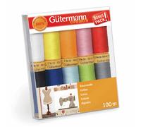 Gutermann Filo Set: Cotone Naturale C No. 50 - 10 X 100m - Colore Assortimento 2