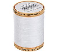 Gutermann Natural Cotton C NE 56, Bianco, OSFA, 800 unità
