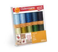Gutermann Set di filo: Natural Cotton C. N. 50: 10 x 100 m: Colour Assortment 5