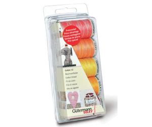 Gutermann Sulky Cotone Filo Set Cotone 12 O Cotone 30 Rosso Giallo Rosa Viola