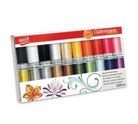 Gutermann Sulky Filato Per Cucito In Rayon 40 200m JUMBO Set - 20x Bobine