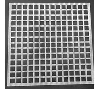 GUTIXI Copertura di ricambio per griglia di scarico, foro per filtro quadrato da 1 cm, griglia in acciaio inox argento con telaio, copertura di scarico per doccia (25 x 25 cm)