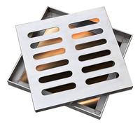 GUTIXI Coperture di scarico per scarichi esterni quadrati in acciaio inossidabile 304 coperture di drenaggio (10 x 10 x 2 cm)