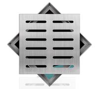 GUTIXI Coperture per scarichi per esterni, quadrate, in acciaio inox 304, per fermare le foglie, per patio, prato, giardino (30 x 30 x 2 cm)