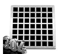 GUTIXI Protezione per scarico quadrata, copertura di ricambio per griglia di scarico, foro per filtro da 1 cm, copertura per scarico a pavimento, copertura per scarico doccia (13 x 13 cm)