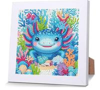 Gutluz Diamond Painting per bambini a partire dai 6 anni in su, kit di pittura con diamanti 5D, kit per il fai da te per bambini (blu)