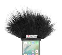 GUTMANN Protezione antivento microfono per iPhone 16, 16 Plus, 16 Pro, 16 Pro Max, protezione professionale in pelliccia sintetica, riduce il rumore del vento,
