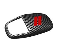 Gutol Rivestimento per pomello del cambio per auto per Dodge Charger Challenger 2015-2024 Durango 2016-2024, inserto decorativo per interni in fibra di carbonio rossa