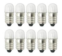 GutReise E10 Lampadine Led, 10pcs 230 Volt Bianco Caldo Bianco Freddo E10 Lampadine di Ricambio Miniatura Vite Luci di Intrattenimento 1Watts 65Lm (220V Bianco freddo)