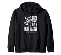 GUTS GRIP GAS ROAD RACING FANATICS moto motorsport Felpa con Cappuccio