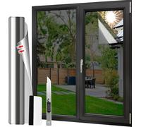 Gutsbox Pellicola a specchio per finestre, protezione solare per finestre, per interni, autoadesiva, protezione UV per finestre, senza colla, per casa, negozi, ufficio