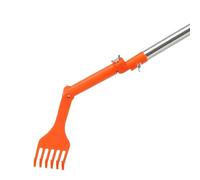 Gutter Cleaning Tool - Adjustable Long Reach, Roof Leaf Cleaner, Aluminum Handle Brush with Angled Head, Outdoor Drain Clearing Equipment, Debris Removal for Yard Lawn Driveway