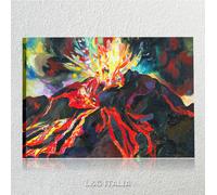 Guttuso Stromboli in eruzione QUADRO SU TELA 70x50 ARTE RIPRODUZIONE AUTORI