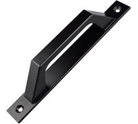 GUTUYEHKEA Maniglia for cancello in Lega di Alluminio con Foro Centrale da 175 mm, Maniglia for Porta Resistente, Maniglia Bianca a Filo for cancelli, Garage, capannoni in Legno(Black)