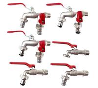 GUTUYEHKEA Rubinetto for Acqua in Ottone for Attrezzi da Giardino, 1/2" Esterno e Interno, Facile Accendere/spegnere, Maniglia a Leva, rubinetti for l'irrigazione, valvola a Sfera(01-C)