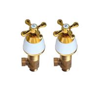 GUTUYEHKEA Rubinetto Miscelatore for lavabo da Bagno in Ottone Anticato, Design con Maniglia, Rubinetto for Doccia Cucina, Cromato Dorato(Control Valve B2)