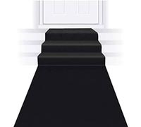 GUTUYEHKEA Tappeto da Cerimonia, Tappeto for Scale Nero, Spessore 2 mm, Antiscivolo, navata, Decorazione Matrimoni, Chiesa, Esterni o Interni, tagliabile(1.5x30m)