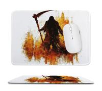 Guuogxan Alfombrilla per Mouse Compatta da Viaggio Morte. 25 x 20 cm ma-852 | Superficie Micro, Gomma Spessa Stabilizzante, Bordi Cuciti Anti-Sfilo, Impermeabile, per Gaming Casual e Lavoro su Scrivania
