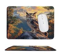 Guuogxan Tappetino per Mouse Piccolo gufo neve montagna 24 x 28 cm as-672