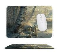 Guuogxan Tappetino per Mouse Piccolo Orso Bianco Inverno 42 x 35 cm as-62