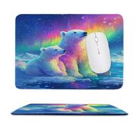 Guuogxan Tappetino per Mouse Piccolo Orso Polare Aurora 42 x 35 cm as-82