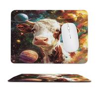 Guuogxan Tappetino per Mouse Piccolo pianeta bovino 30 x 25 cm as-237 | Superficie Micro, Gomma Spessa Stabilizzante, Bordi Cuciti Anti-Sfilo, Impermeabile, per Gaming Casual e Lavoro su Scrivania