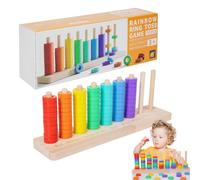 GUUTHQOR Color Stack Match Game,Color Stacking Sorting Toys,Stack Challenge Ring Stacking Puzzle,Travel Stacking Games for 2 Players,Quick Puzzle Game for Kids/Adults (Style B)