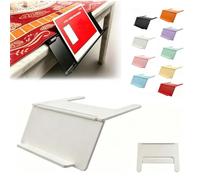 GUUTHQOR Mahjong Card Holder for Table, Under Mat Slide in Stand Angled Viewing Rack Foldable 3D Printed Space Saving Accessory Home Party Game Night Gatherings Clubs Vacation (white)