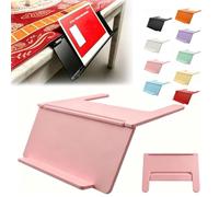 GUUTHQOR Mahjong Card Holder for Table, Under Mat Slide in Stand Angled Viewing Rack Foldable 3D Printed Space Saving Accessory Home Party Game Night Gatherings Clubs Vacation (pink)