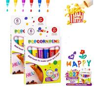 GUUTHQOR Popcorn Pens 3d,magic Popcorn Pens Set Stifte 3d (2 set)