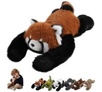 GUUTHQOR Weighted Stuffed Animal for Kids & Adults,The Panda Weighted Animal Plush,Hugging Pillow for Anxiety Relief&Sleep Support, Sloth Panda Koala Dinosaur Cuddly Toy (red panda,30cm)