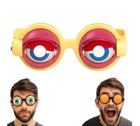 GUUTHQOR Winking Eye Glasses,Winking Glasses,Funny Glasses With Winking Eye Mechanism,Halloween Trick Funny Eyes Glasses,For Dress Up Party Birthday Photography Role Play Themed Events (Yellow)