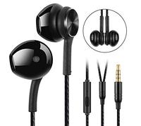 GUUVOR Auricolari,Cuffie Magnetici Sport,Auricolari in-Ear con Microfono,Resistente al Sudore,Isolamento del Rumore,Alta Definizione,Bassi Potenti,per Samsung,LG,Xiaomi, Huawei etc- Nero