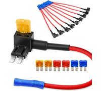 GUUZI 10 pz 12-24 V Micro 2 Auto Add-a-Circuit Fusibile TAP Adattatore Micro 2 APT ATR Set di Fusibili a Lama per Auto Camion Barche con Fusibile 5/10/15 Amp