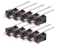 GUUZI 10 pz V-153-1C25 Momentaneo Micro Finecorsa Lungo Dritto Cerniera Braccio di Leva SPDT Interruttore A Scatto per Arduino Braccio di leva Della Cerniera Lungo e Dritto