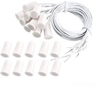 GUUZI 10pcs N.C. Normalmente Chiuso Incasso Cablato Sicurezza Porta Finestra Contatto Sensore di Allarme Interruttore Reed Magnetico (Bianco)