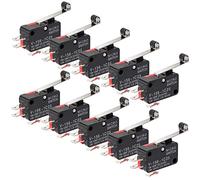 GUUZI 10pcs V-156-1C25 Micro Finecorsa con Cerniera Lunga Roller Momentary SPDT Snap Action per Arduino